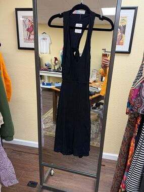 Free People Black Racerback Midi Dress